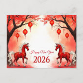 Jaar van het Paard 2026 Briefkaart (Voorkant)