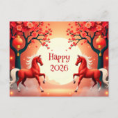 Jaar van het Paard 2026 Briefkaart (Voorkant)