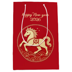 Jaar van het Paard 2026 Chinees Nieuwjaar Medium Cadeauzakje