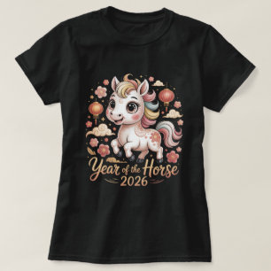 Jaar van het Paard 2026 Chinees Nieuwjaar Shirt Sc