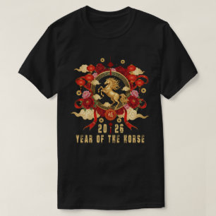 Jaar van het Paard 2026 Chinese Maan Nieuwe Jaar T-shirt