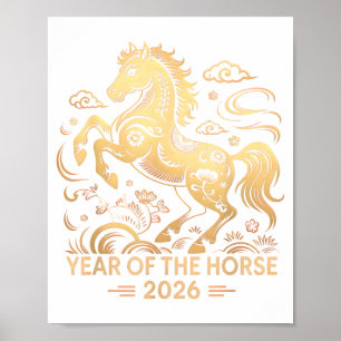 Jaar Van Het Paard 2026 Chinese Zodiac Cultuur  Poster