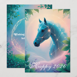 Jaar van het Paard 2026 Feestdagenkaart