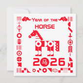 Jaar van het Paard 2026 Kaart (Voorkant)