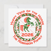 Jaar van het Paard 2026 Kaart (Voorkant)