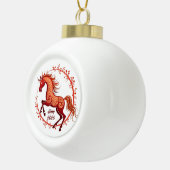 Jaar van het Paard 2026 Keramische Bal Ornament (Rechts)