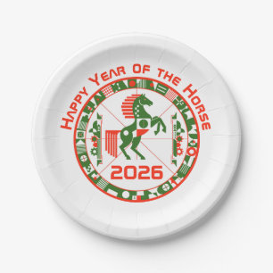 Jaar van het Paard 2026 Papieren Bordje