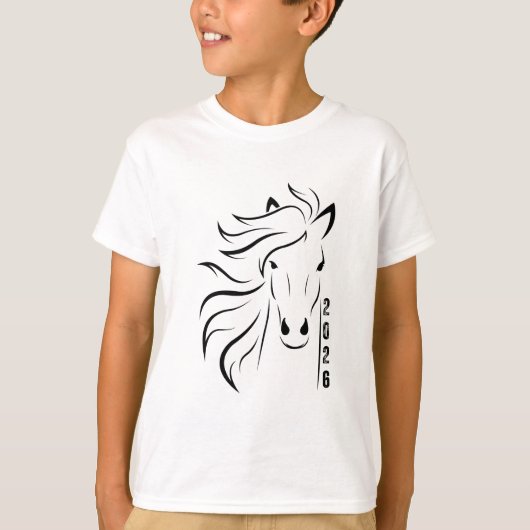 Jaar van het Paard 2026 T-shirt (Voorkant)