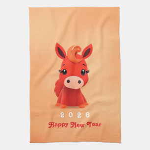 Jaar van het Paard 2026 Theedoek