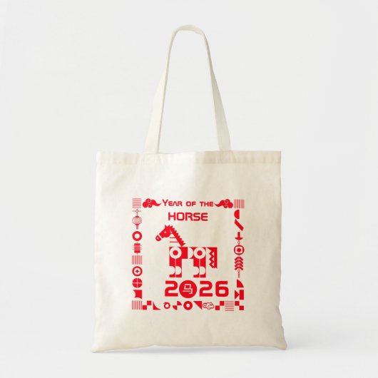 Jaar van het Paard 2026 Tote Bag (Voorkant)