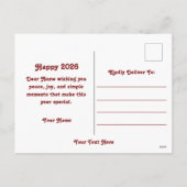 Jaar van het Paard 2026 vakantie briefkaart (Achterkant)