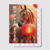 Jaar van het Paard 2026 Vellum Uitnodigingen (Offset (Uitnodiging))