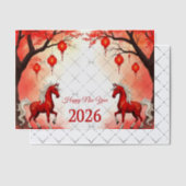 Jaar van het Paard 2026 Vellum Uitnodigingen (Offset (Uitnodiging))