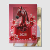 Jaar van het Paard 2026 Vellum Uitnodigingen (Offset (Koppel))