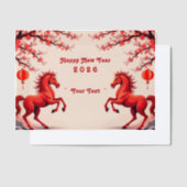 Jaar van het Paard 2026 Vellum Uitnodigingen (Offset)