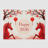 Jaar van het Paard 2026 Vellum Uitnodigingen (Voorkant)