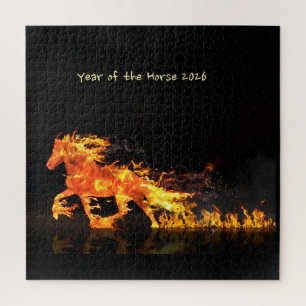 Jaar van het Paard 2026 (Vuur Paard) Legpuzzel
