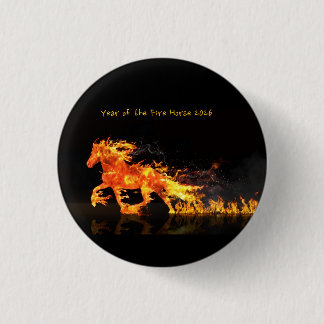 Jaar van het Paard 2026 (Vuur Paard} Ronde Button 3,2 Cm