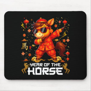 Jaar Van Het Paard Dabbing Paard Maan Chinese Nieu Muismat