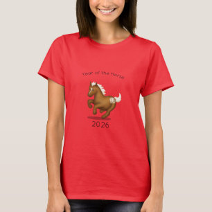 Jaar van het Paard Schattige Chinese Dierenriem T-shirt