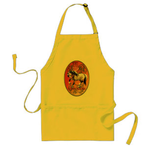 Jaar van het paardenovaal Apron Standaard Schort