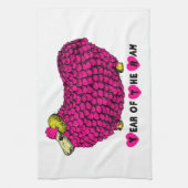 Jaar van het Ram Schaap of Geit Roze Keuken Handdo Theedoek (Verticaal)