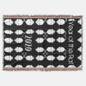 Jaar van het Rat 2020 Mijspatroon met Tekst Deken (Voorkant)