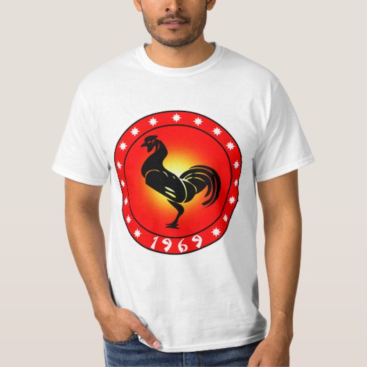 Jaar van het rooster 1969 t-shirt (Voorkant)