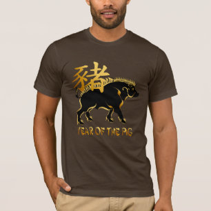 Jaar van het Shirt van het symbool van het varken-