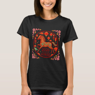 Jaar van het vuurpaard 2026 Chinese dierenriem 196 T-shirt