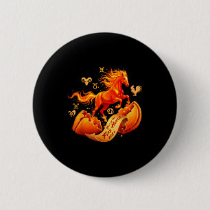 Jaar van het vuurpaard 2026 fortuin Chinese maanka Ronde Button 5,7 Cm