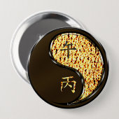 Jaar van het Vuurpaard Ronde Button 4,0 Cm (Voorkant /achterkant)