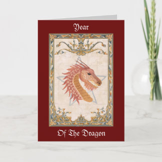 Jaar van het Wenskaart van de Draak Feestdagen Kaart
