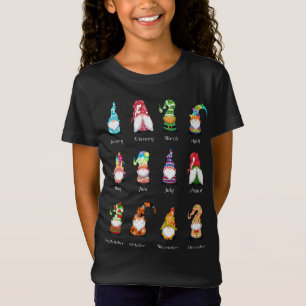 Jaar Vol Gnomen Lover Ontwerp Maandelijkse Gnoom L T-shirt