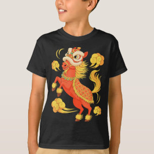 Jaar Vuur Paard Maankalender Chinese Grafische Kun T-shirt