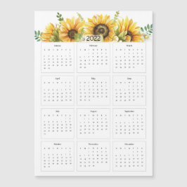 Jaarkalender 2022 met zonnebloemen