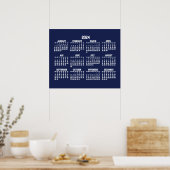 Jaarkalender 2024 Poster Blauw (Keuken)