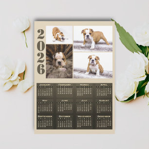Jaarkalender 2026 Hondenhuisdier 4 Foto Collage Ma