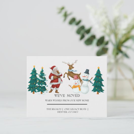 jaarkerst briefkaart (Staand voorkant)