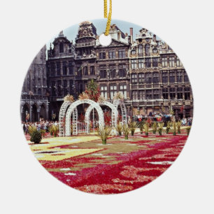 Jaarlijks bloemfestival in La Grande Place, Brusse Keramisch Ornament