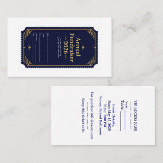 Jaarlijks Fundraiser Gala Ticket 2026 | Navy Goud