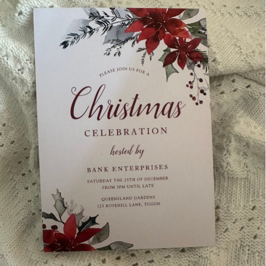 Jaarlijks Kerst Feest Corporate Gala Event Kaart