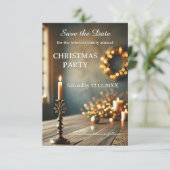 Jaarlijks kerstfeest Save the Date Kaart (Staand voorkant)