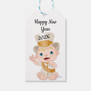 Jaarlijks nieuwjaar Baby Cadeaulabel