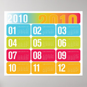 Jaarlijkse 2010 Agenda Poster