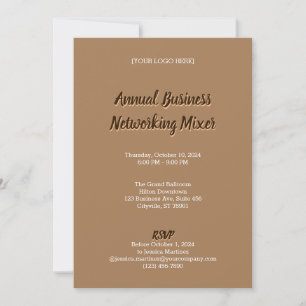 Jaarlijkse Business Networking Mixer Invitation Ka Kaart