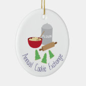 Jaarlijkse cookie-uitwisseling keramisch ornament (Rechts)