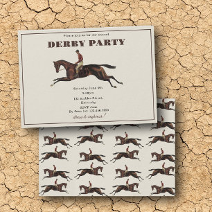 Jaarlijkse Derby Feest Paard Ruitersport Wedren Kaart
