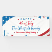 Jaarlijkse feestdag op 4 juli in het vierde kwarta spandoek (Horizontaal)