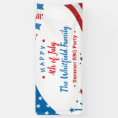 Jaarlijkse feestdag op 4 juli in het vierde kwarta spandoek (Verticaal)